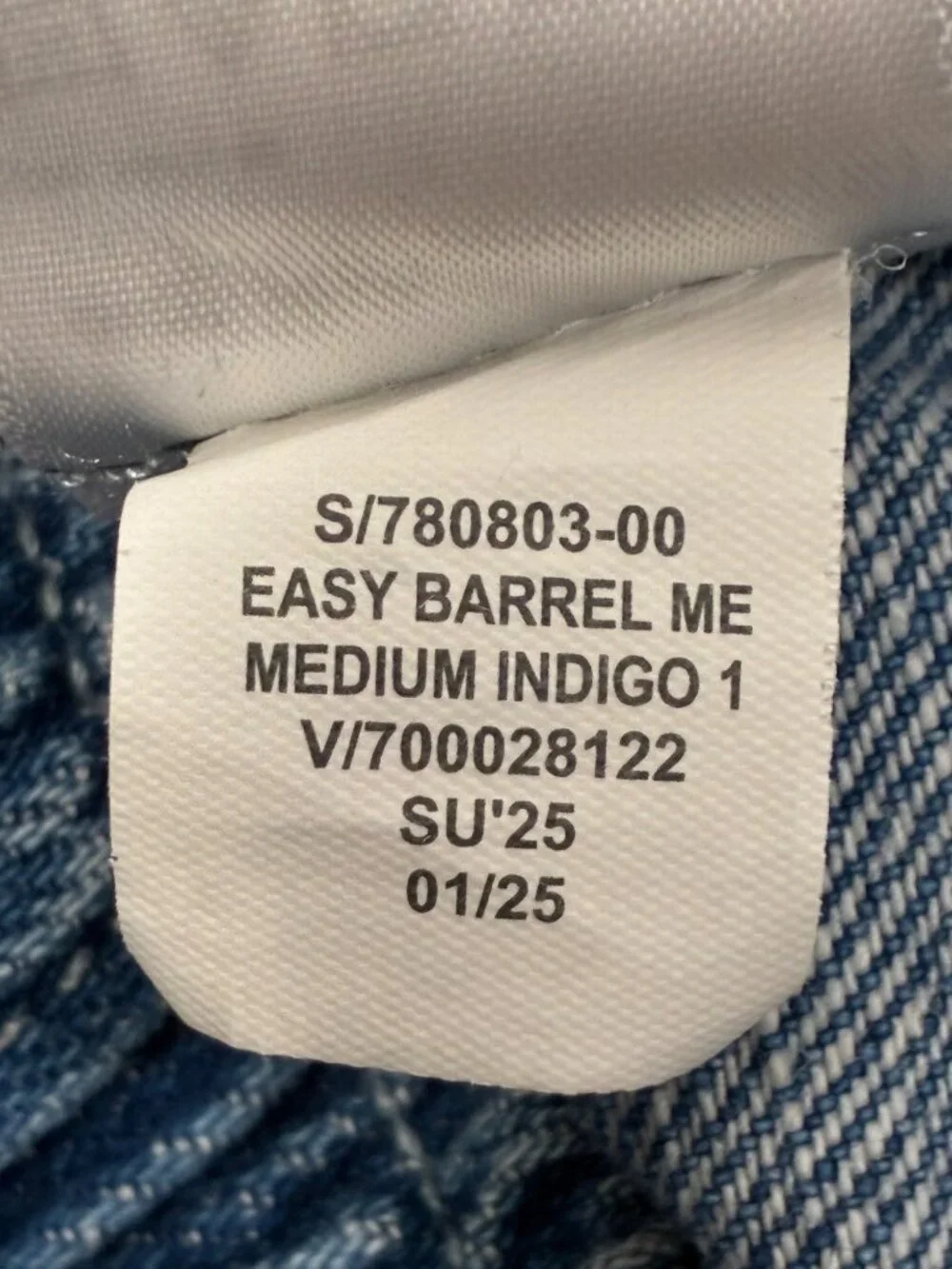 Gap The easy barrel patch pocket Jeans indigo XS Petite Denim Drawstring Wide-Le - Picture 8 of 11